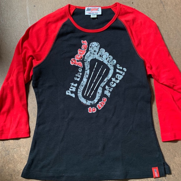 Retro Baseball Sleeve Women’s T Silkscreen front - Picture 2 of 4